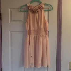 Blush pink rose flower dress